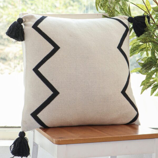 Chevron Tassel Accent Pillow