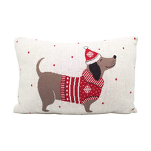 Load image into Gallery viewer, Festive Dog Accent Pillow
