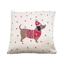 Load image into Gallery viewer, Festive Dog Accent Pillow
