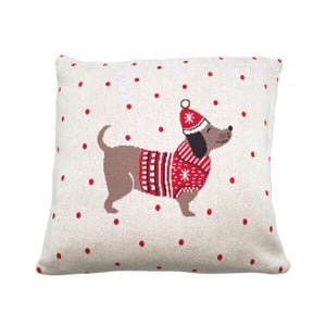 Festive Dog Accent Pillow