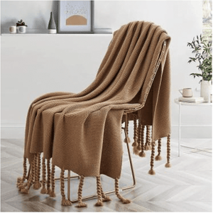 Tassel Knit Throw