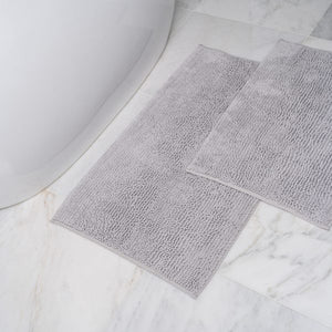 Two Piece Chenille Bath Mat Set