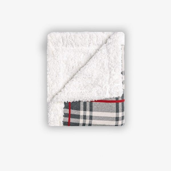 100% Cotton Sherpa Throw