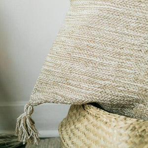 18" x 18" Woven Cushion Cover With Tassels