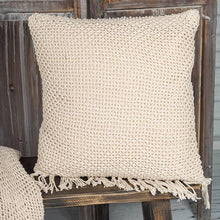 Load image into Gallery viewer, 18&quot; x 18&quot; Knitted Cushion Cover With Tassels
