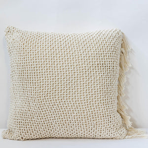 18" x 18" Knitted Cushion Cover With Tassels