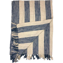 Load image into Gallery viewer, 55” x 65” Striped Cotton Throw
