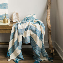 Load image into Gallery viewer, 55” x 65” Striped Cotton Throw
