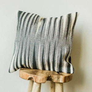 20" x 20" Striped Woven Cushion Cover