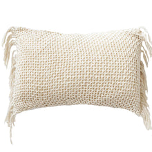 Load image into Gallery viewer, 12&quot; x 20&quot; Knitted Rectangular Cushion Cover With Tassels
