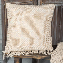 Load image into Gallery viewer, 18&quot; x 18&quot; Knitted Cushion Cover With Tassels
