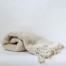 Load image into Gallery viewer, 50” x 65” Knitted Throw With Tassels
