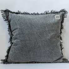 Load image into Gallery viewer, 20&quot; x 20&quot; Stone Washed Cushion Cover, Grey
