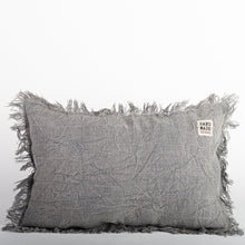 Load image into Gallery viewer, 12&quot; x 20&quot; Stone Washed Cushion Cover, Grey
