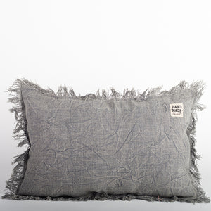 12" x 20" Stone Washed Cushion Cover, Grey