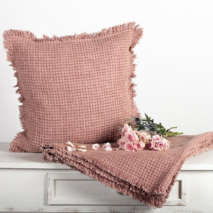 18" x 18" Cotton Cushion Cover With Fringe