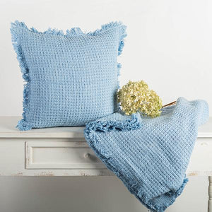 18" x 18" Cotton Cushion Cover With Fringe