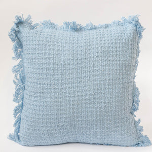 18" x 18" Cotton Cushion Cover With Fringe