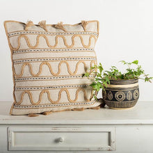 Load image into Gallery viewer, 20&quot; x 20&quot; Cushion Cover With Jute Detailing
