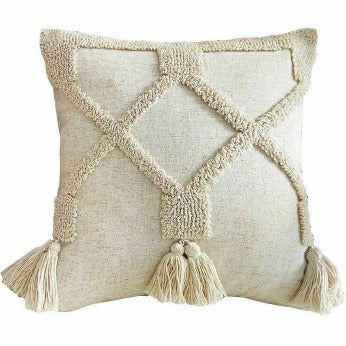 Tuft Tassel Accent Pillow