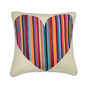 Jess Gorlicky Rainbow Heart Cushion