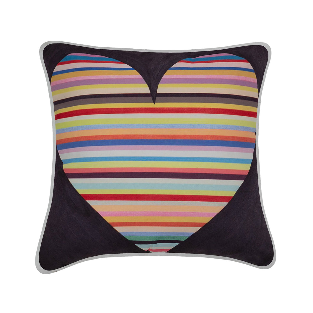 Jess Gorlicky Rainbow Heart Cushion